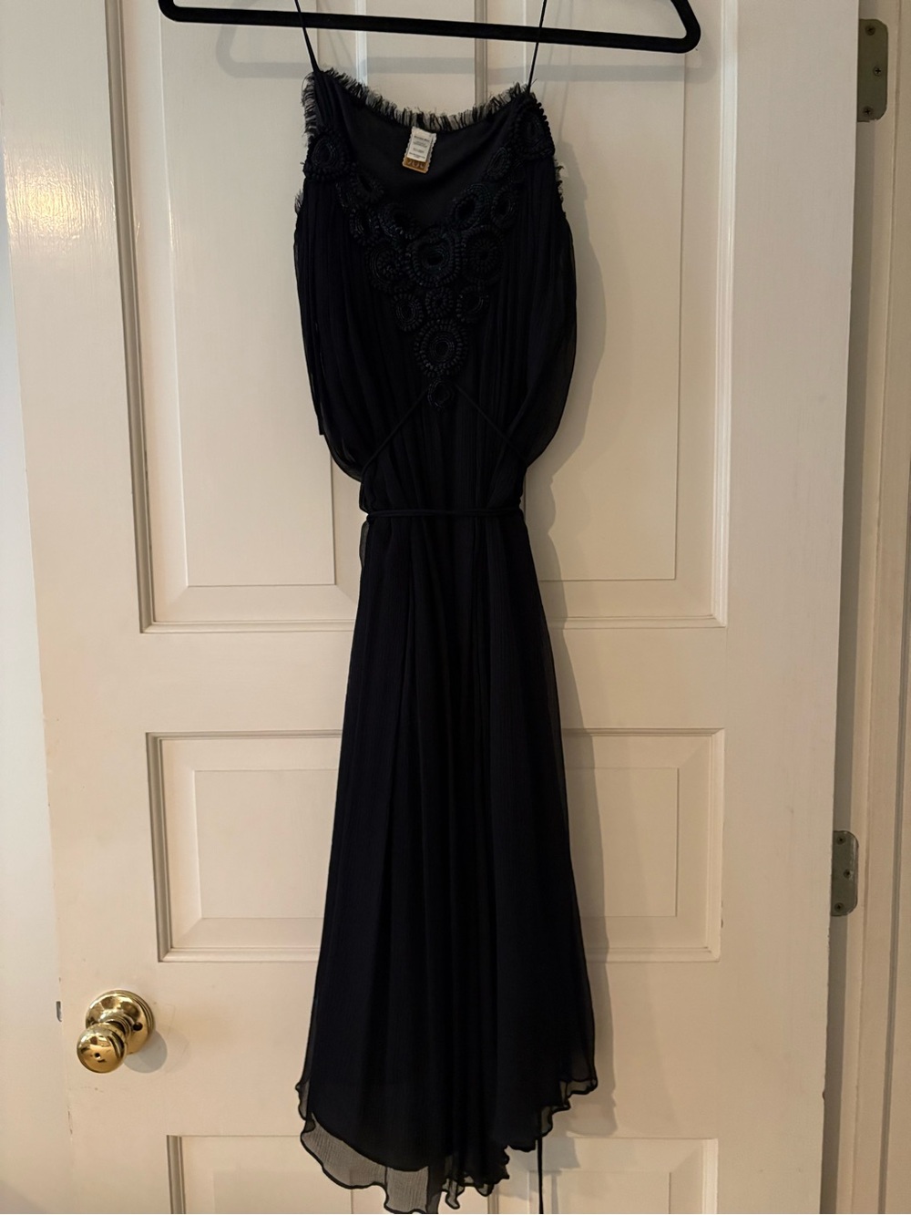 Vintage Rachel Roy small black chiffon Dress.